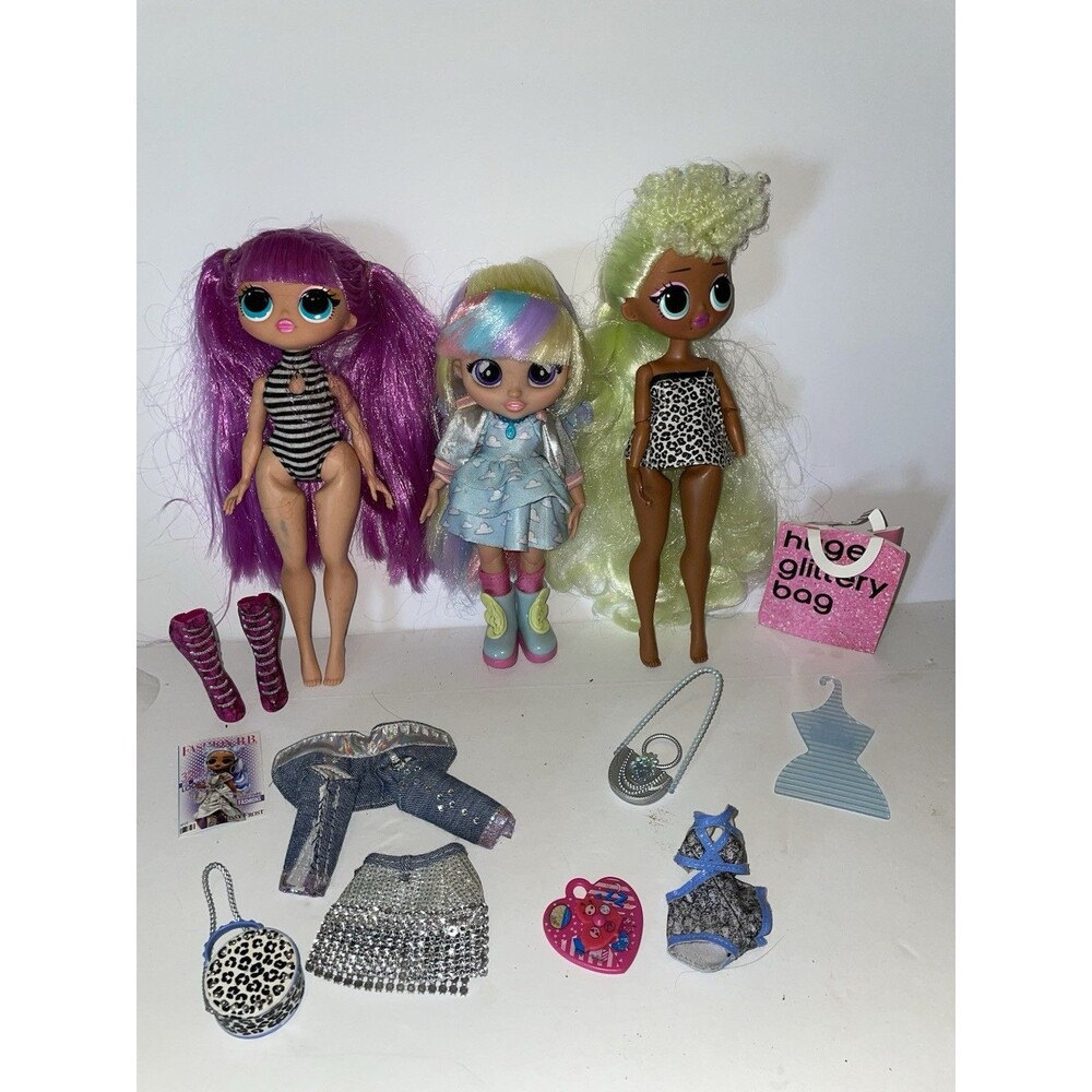 Doll Lot 2 LOL OMG Surprise Dolls Missing Hand 1 Cry Babies Jenna + Accessories